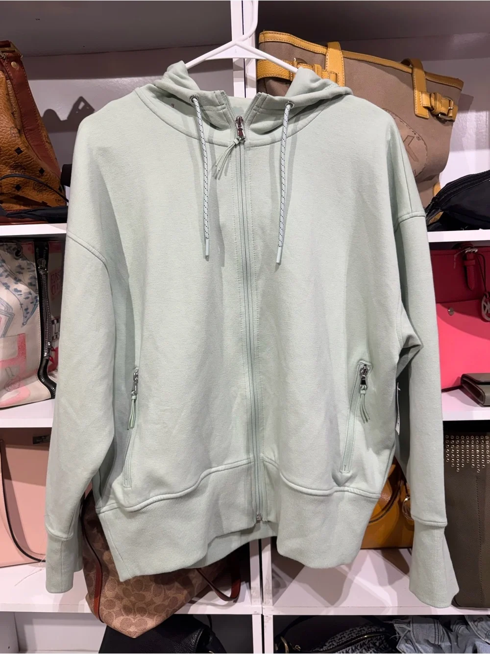 0028 Old Navy Mint Green Zip-Up Hoodie